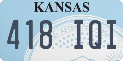 KS license plate 418IQI