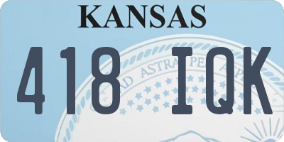 KS license plate 418IQK