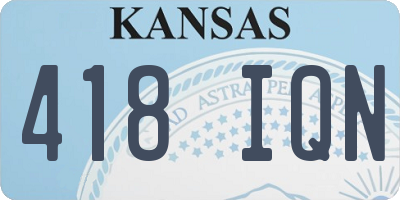 KS license plate 418IQN