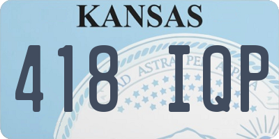 KS license plate 418IQP