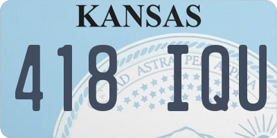 KS license plate 418IQU