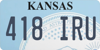 KS license plate 418IRU