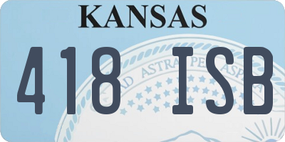 KS license plate 418ISB