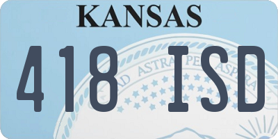 KS license plate 418ISD