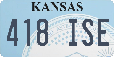 KS license plate 418ISE