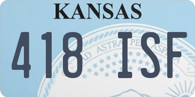 KS license plate 418ISF