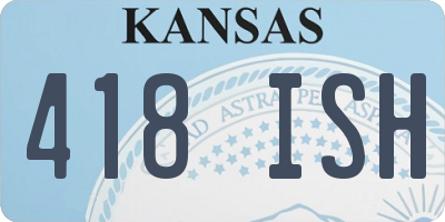 KS license plate 418ISH