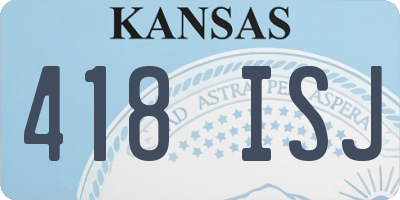 KS license plate 418ISJ