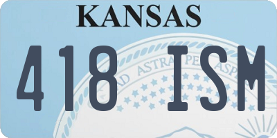 KS license plate 418ISM