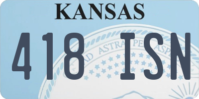 KS license plate 418ISN