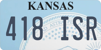 KS license plate 418ISR