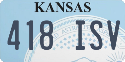 KS license plate 418ISV