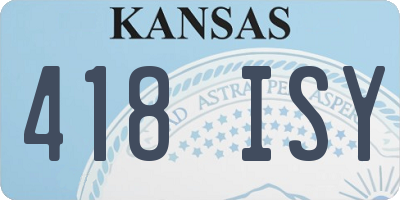 KS license plate 418ISY