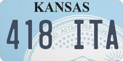 KS license plate 418ITA