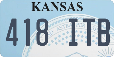 KS license plate 418ITB