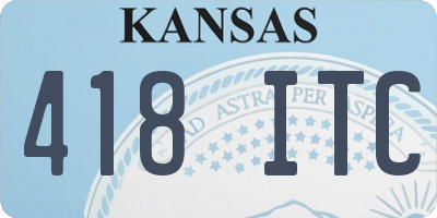 KS license plate 418ITC