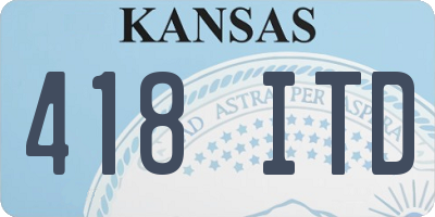 KS license plate 418ITD