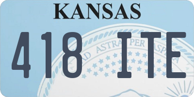 KS license plate 418ITE