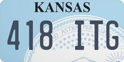 KS license plate 418ITG