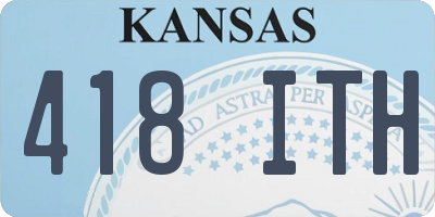 KS license plate 418ITH