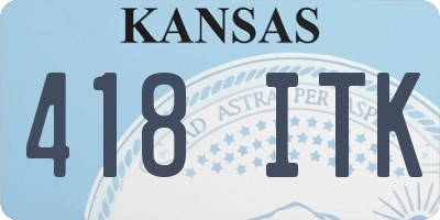 KS license plate 418ITK
