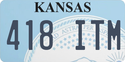 KS license plate 418ITM