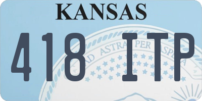 KS license plate 418ITP