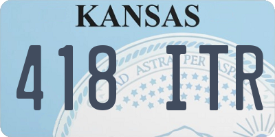 KS license plate 418ITR