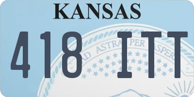 KS license plate 418ITT