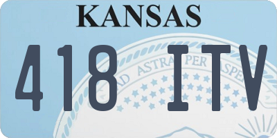 KS license plate 418ITV