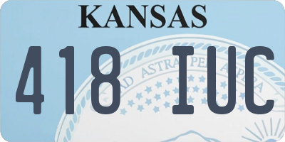 KS license plate 418IUC
