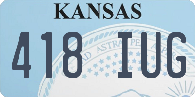 KS license plate 418IUG