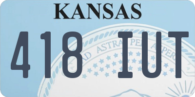 KS license plate 418IUT