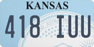 KS license plate 418IUU