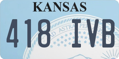 KS license plate 418IVB