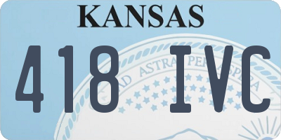 KS license plate 418IVC