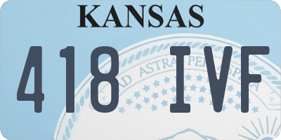 KS license plate 418IVF