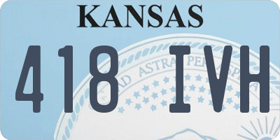 KS license plate 418IVH