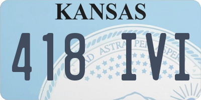 KS license plate 418IVI