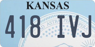 KS license plate 418IVJ