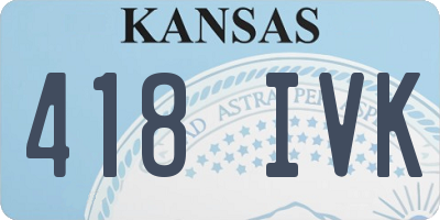 KS license plate 418IVK