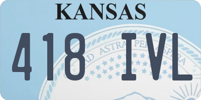 KS license plate 418IVL