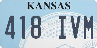 KS license plate 418IVM