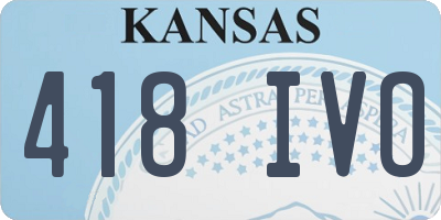 KS license plate 418IVO