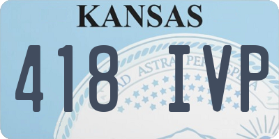 KS license plate 418IVP