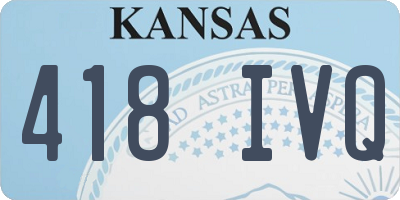 KS license plate 418IVQ