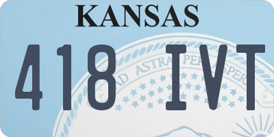 KS license plate 418IVT
