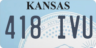 KS license plate 418IVU