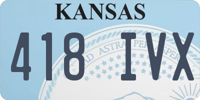 KS license plate 418IVX