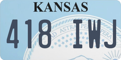 KS license plate 418IWJ